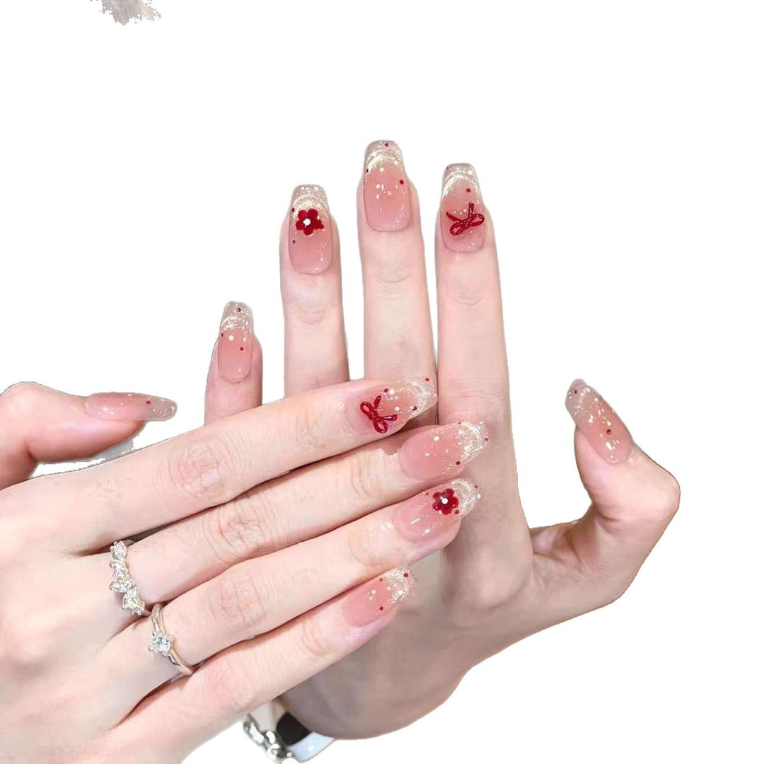 Dekorativer Blumen Druck-Nagelset Karnz