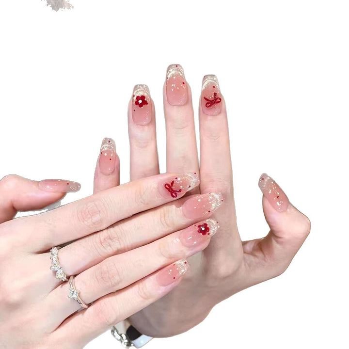 Dekorativer Blumen Druck-Nagelset Karnz