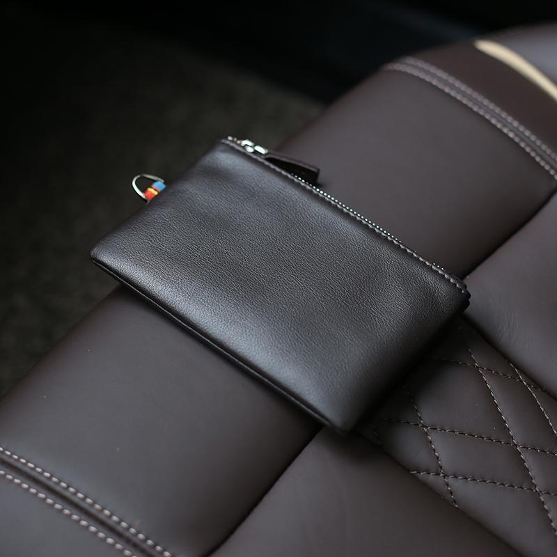 Reißverschluss Leder Kartenhalter Karnz