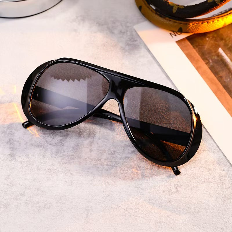 Damen elegante Oversized-Sonnenbrille mit UV-Schutz Karnz