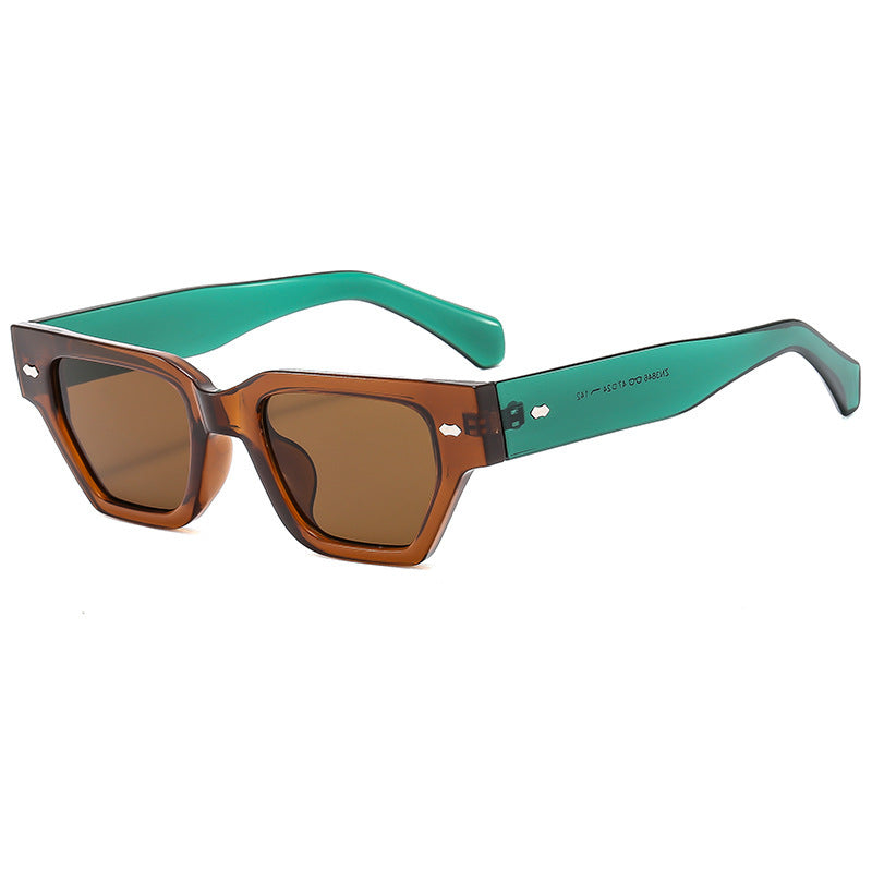 Geometrischer Rahmen Modischer Sonnenbrille Karnz