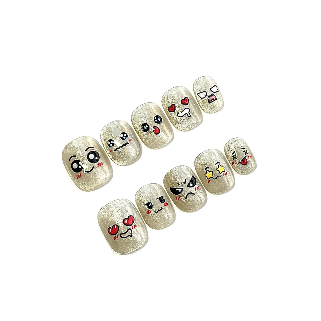 Dekoratives Emoji Press-On Nagelset