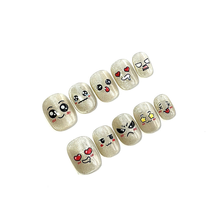 Dekoratives Emoji Press-On Nagelset