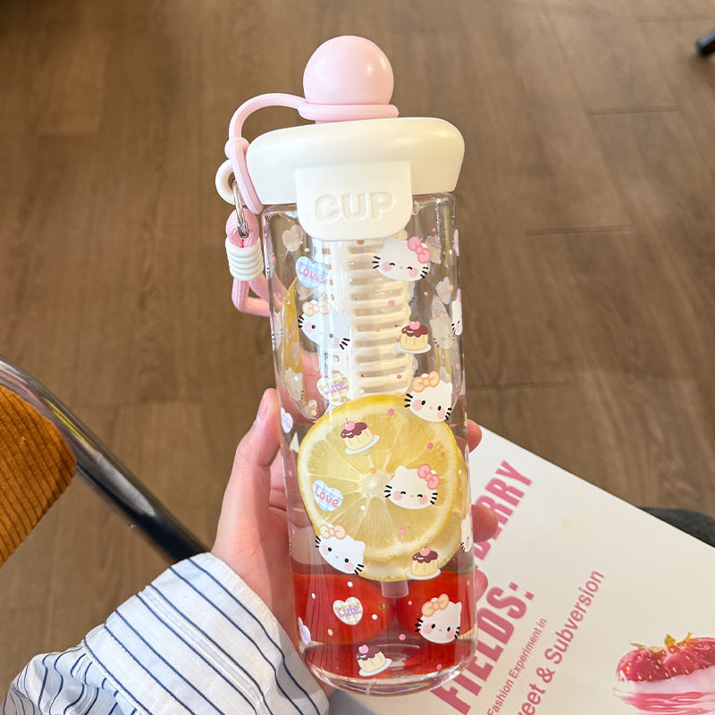 Damen Trinkflasche mit süßen Tiermotiven Karnz