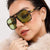 Damen quadratische Designerbrille mit filigranem Rahmen und modernem Kunststoffmaterial Karnz