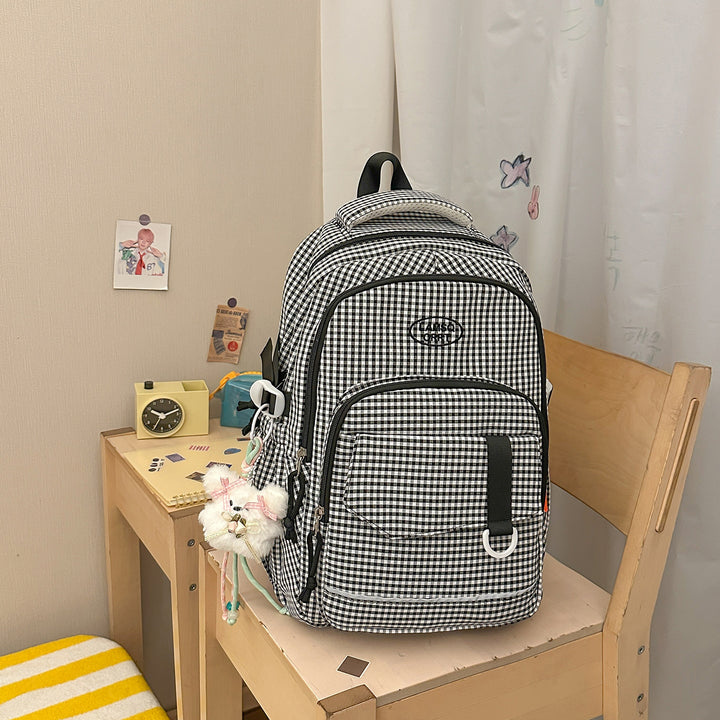 Stylische Schachbrettmuster-Rucksack Karnz 1791205963