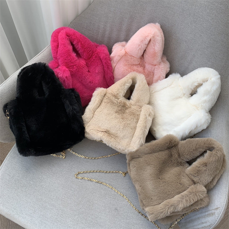 Faux-Fell-Fashion-Umhängetasche