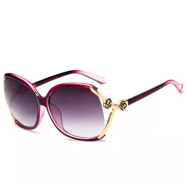 Damen elegante oversized Sonnenbrille mit goldenen Akzenten Karnz