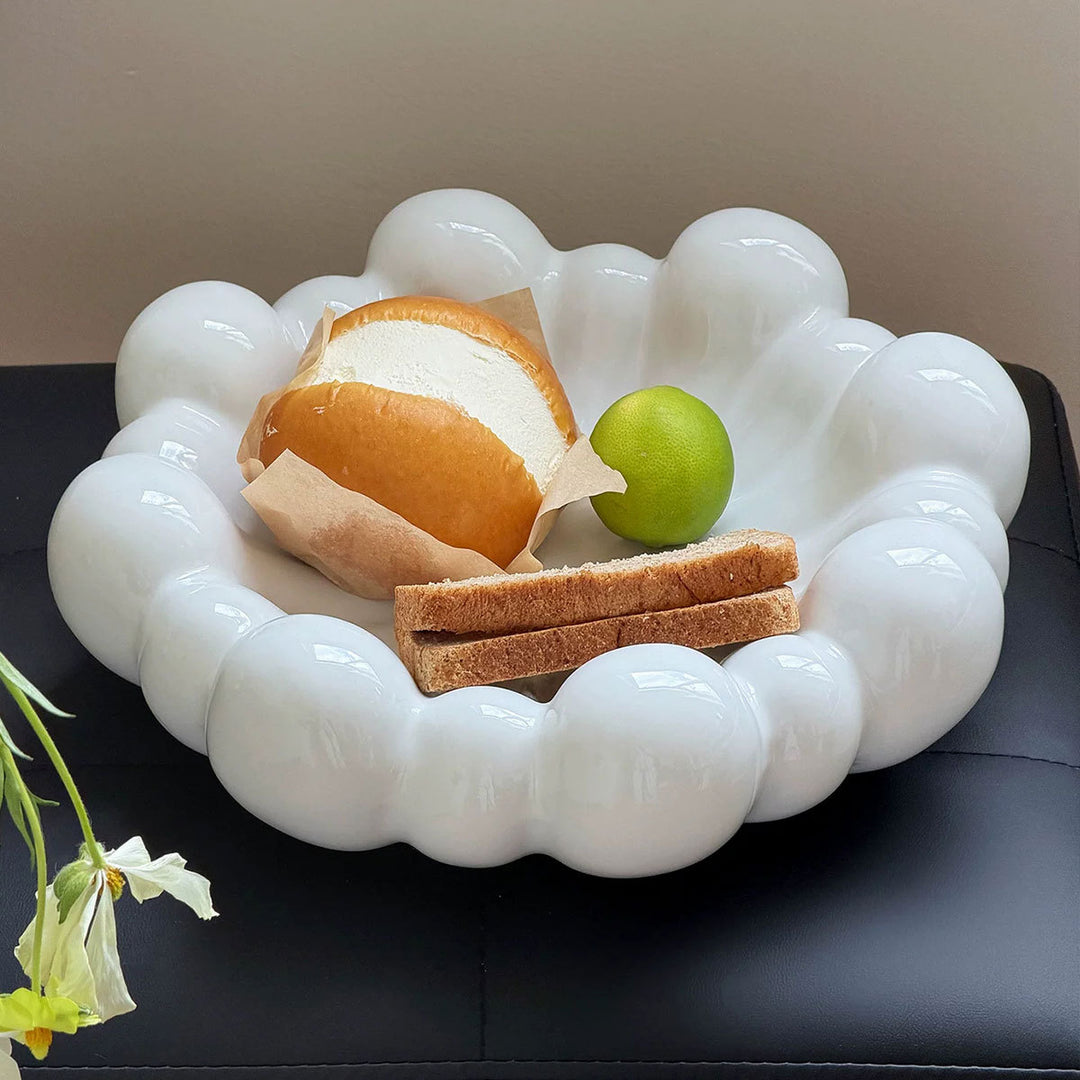 Wolkenförmige Keramik-Obstschale