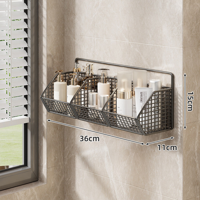 Wandmontierter Dual-Tier Gitter-Mesh Badezimmer Duschcaddy mit abtropfbaren Körben