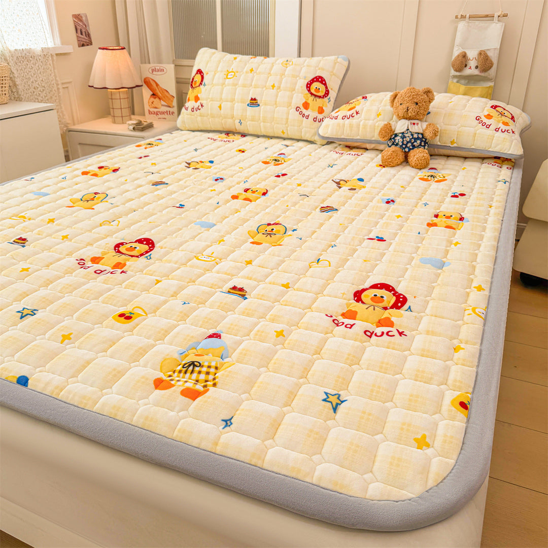 Niedlicher Cartoon Tier Quilted Matratzenauflage