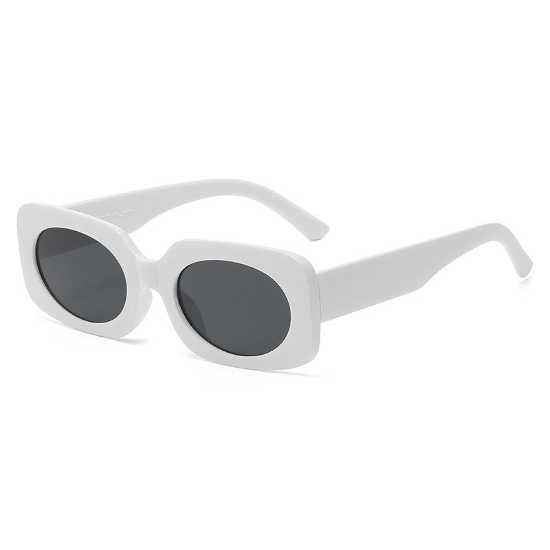 Damen Modische Sonnenbrille mit einzigartigem transparentem Rahmen Karnz