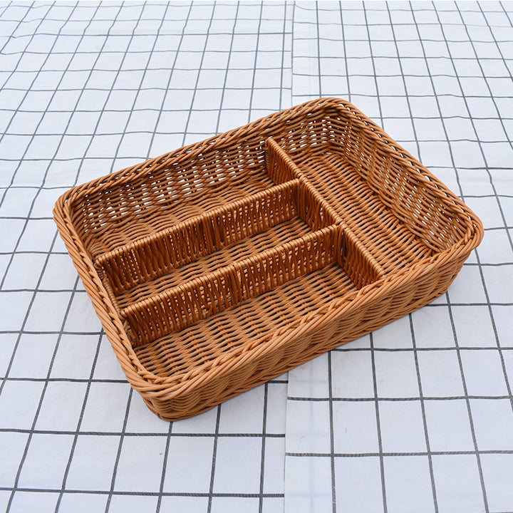 Multi-Abteil Geflochtener Organizer Tray Karnz