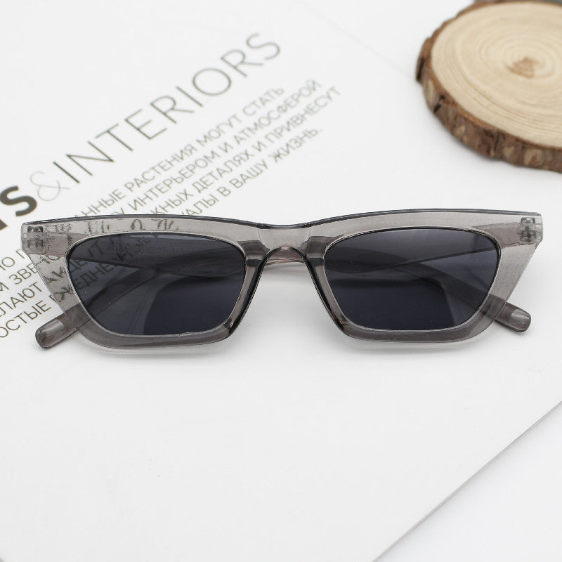 Damen geometrische Sonnenbrille mit raffiniertem Kunststoffrahmen Karnz