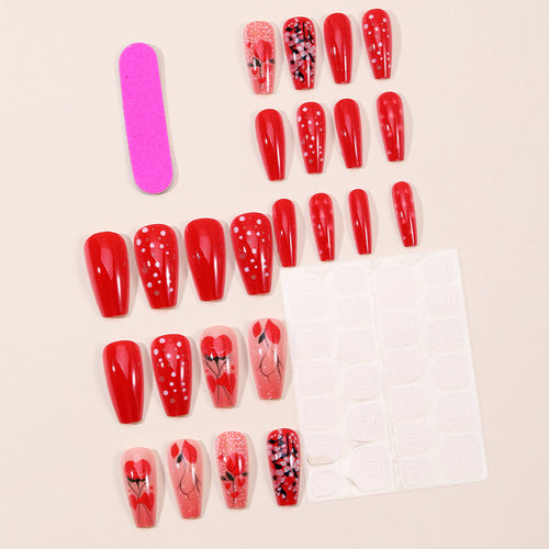 Florales Design Acryl-Nagelkunstverlängerungen Karnz