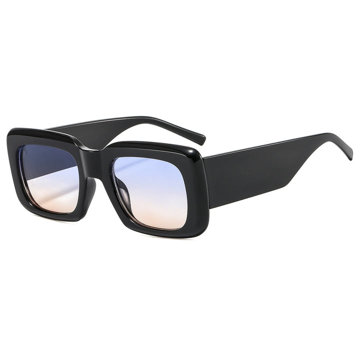 Damen oversized Sonnenbrille mit quadratischem Rahmen und transparentem Design Karnz