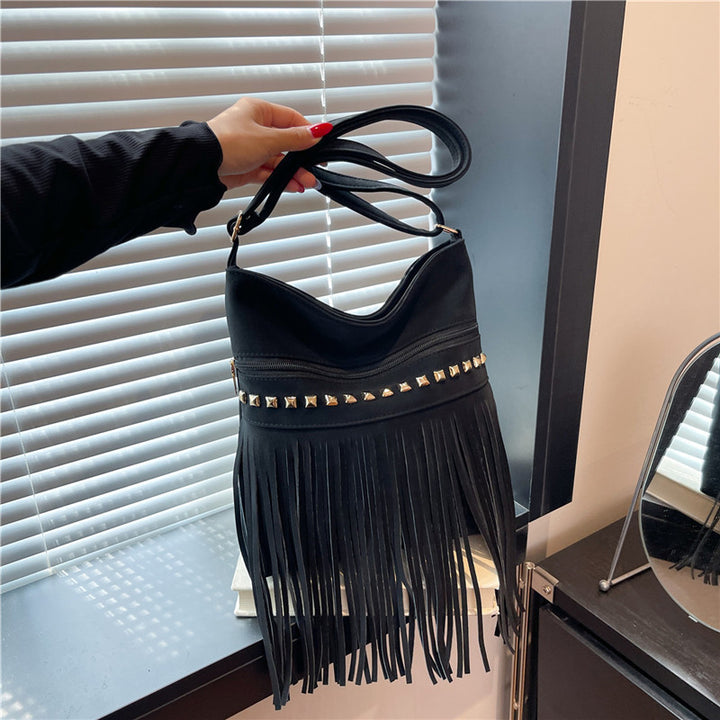 Stylische Fransen Crossbody Tasche Karnz