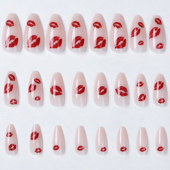 Künstlerischer Kiss-Druck Press-On Nagelset