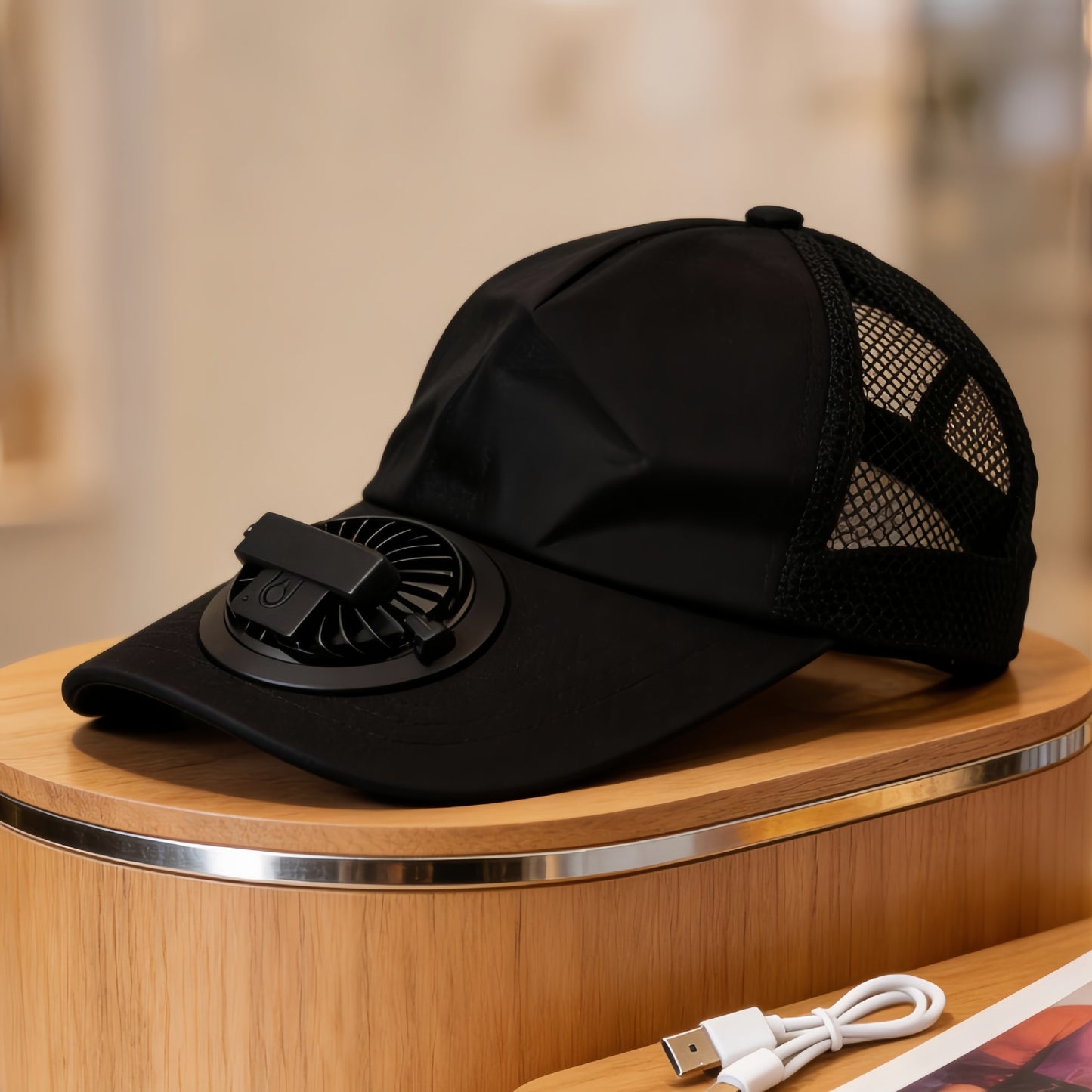 Unisex Kappe mit integriertem Ventilator Karnz