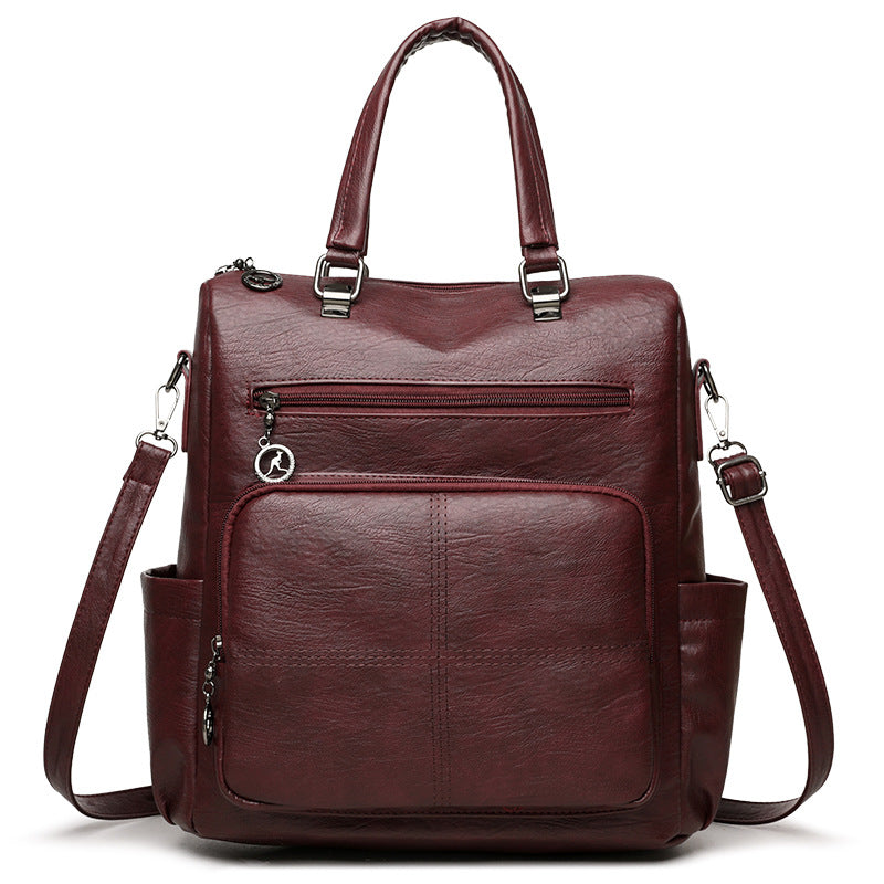 Stilvoller Multi-Funktions-Leder-Rucksack Karnz