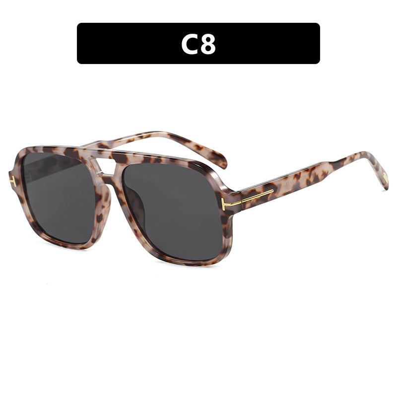 Damen trendige Sonnenbrille mit quadratischem Rahmen und polarisierenden gelben Gläsern Karnz