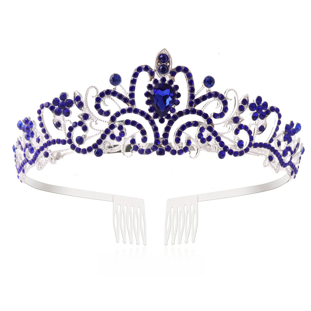 Damen Funkelnde Kristall-Tiara mit filigranem Design Karnz