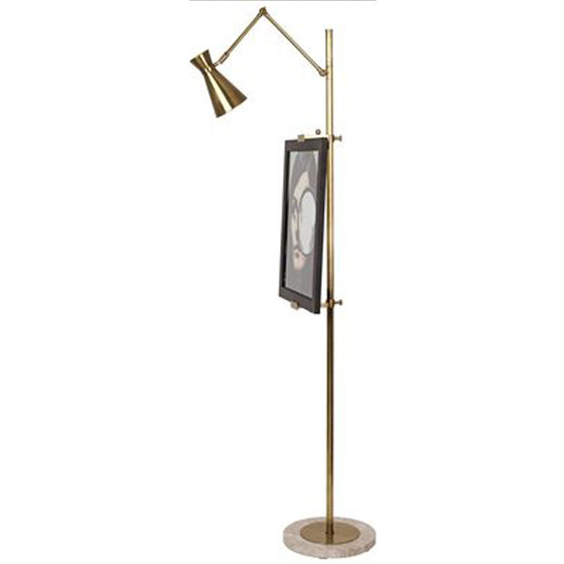 Verstellbare Stehlampe mit Marmorbasis