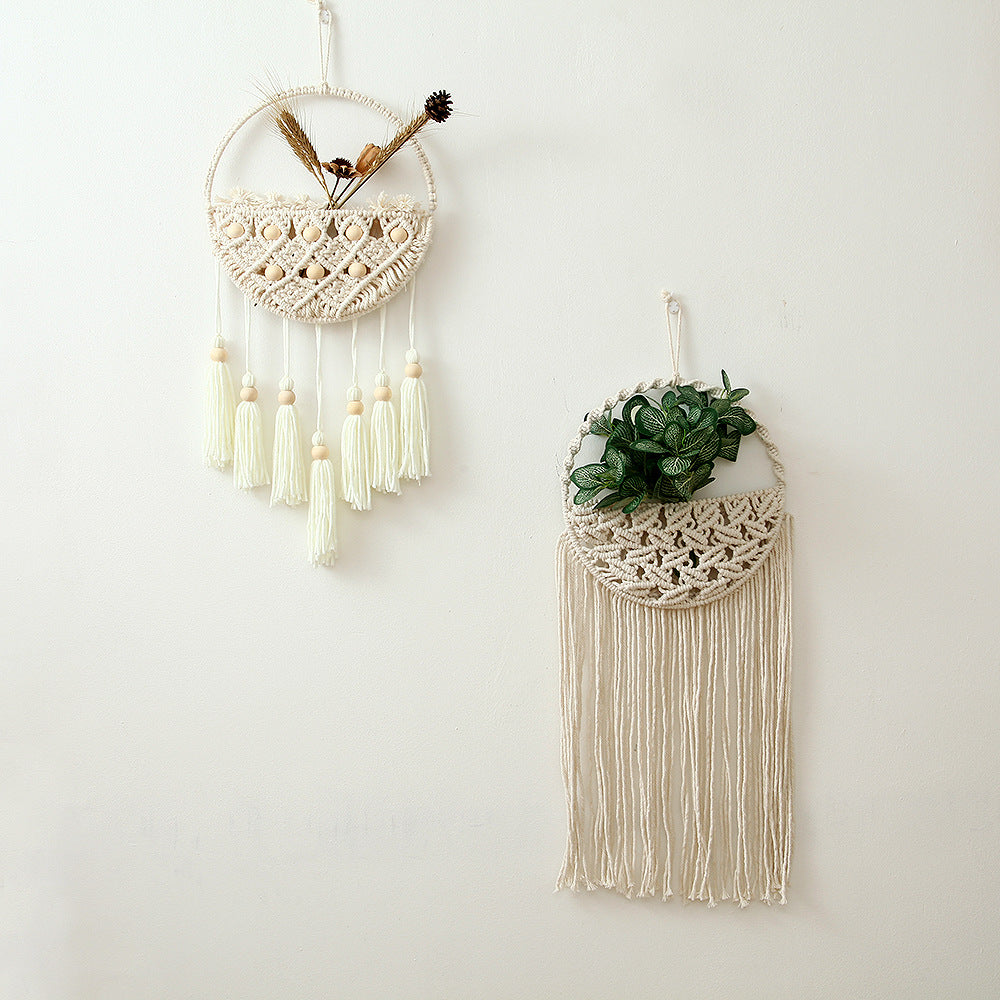 Macramé Wandbehang Dekor mit Fransen-Details Karnz