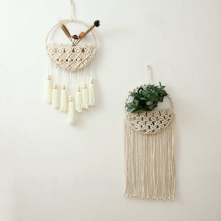 Macramé Wandbehang Dekor mit Fransen-Details Karnz