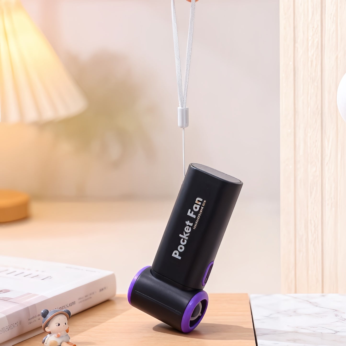 Damen Tragbarer Mini-Lüfter mit LCD-Anzeige Karnz