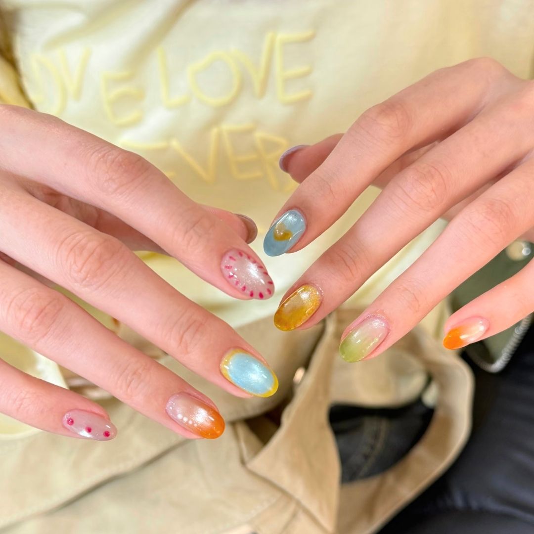 Künstlerisches Ombre Glitter Nagelkunst Set Karnz