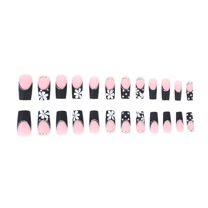 Glamouröses Floral- und Strass-Nagelkunst-Set
