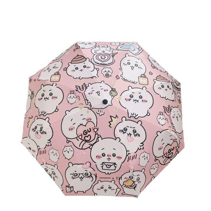 Damen Faltbarer Regenschirm mit humorvollem Tierdesign Karnz