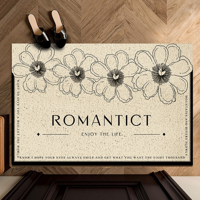 Vintage Floral Decorative Welcome Mat