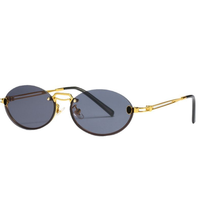 Damen modische Sonnenbrille mit filigranem Metallrahmen und stylishem Design Karnz