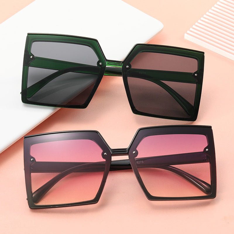 Damen modische Oversized-Sonnenbrille mit geometrischem Design Karnz
