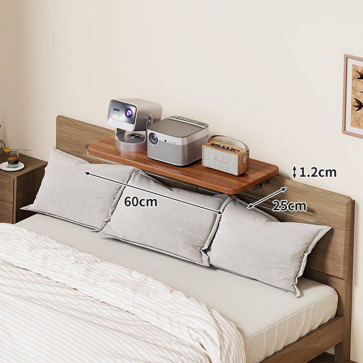 Slim Floating Kopfteil Nachttischregal mit ultra-dünnem Profil und abgerundeten Ecken