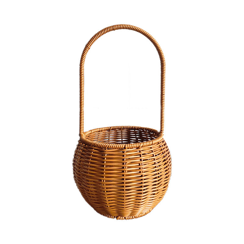 Handgefertigter Rattan Aufbewahrungskorb mit Griff Karnz