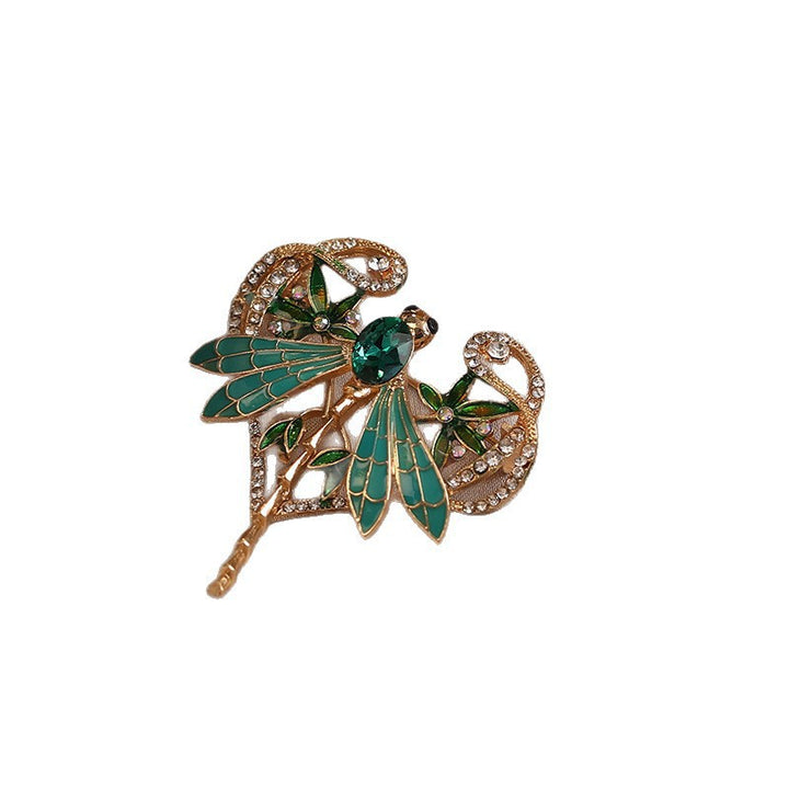 Exquisite Libellenbrosche mit Funkelnden Kristallen Karnz