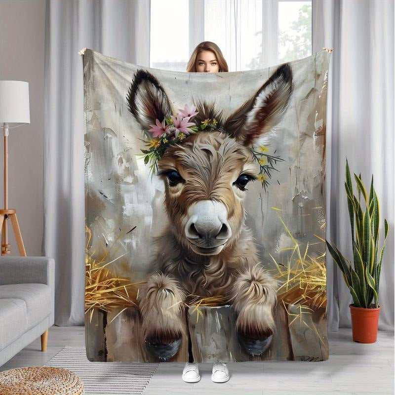 Künstlerisch von Schmetterlingen inspirierte Fleecedecke