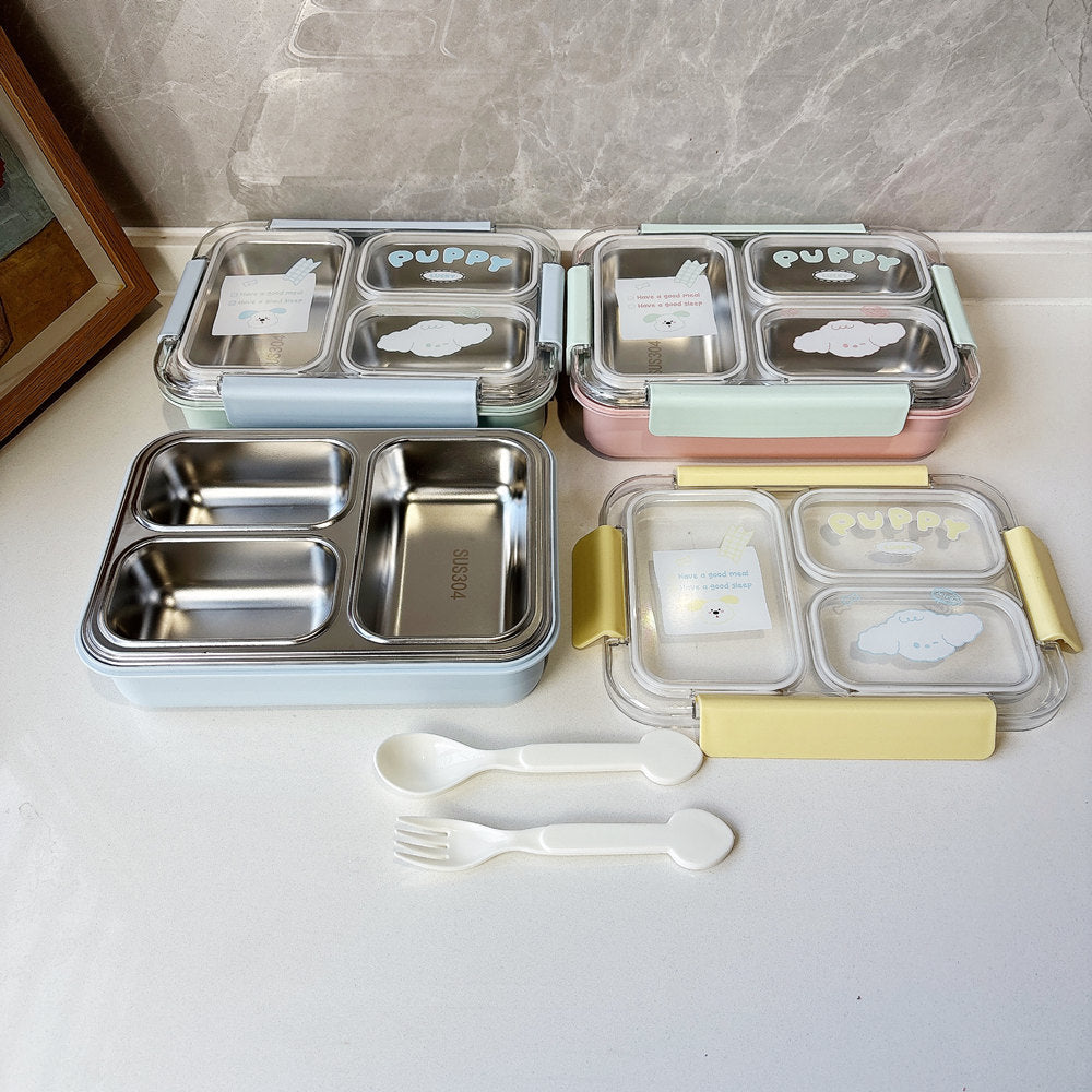 Mehrfach-Compartment Lunchbox mit Besteck