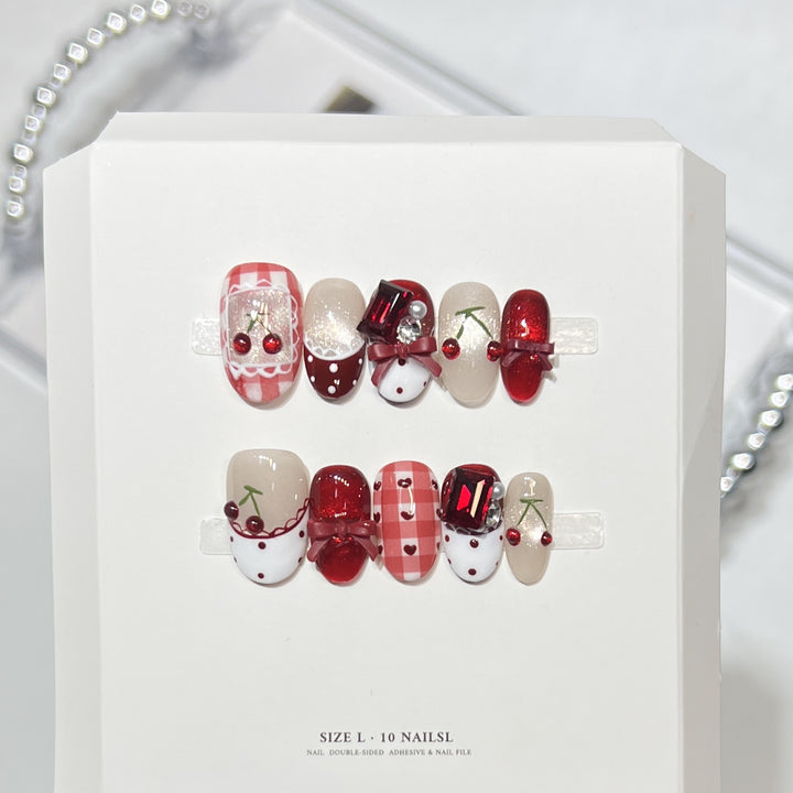 Themen Press-On Nagelkunstset mit Hello Kitty Designs Karnz