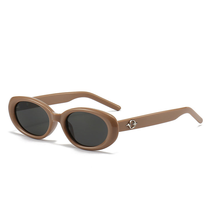 Stylisch Schlanke Oval Sonnenbrille Karnz
