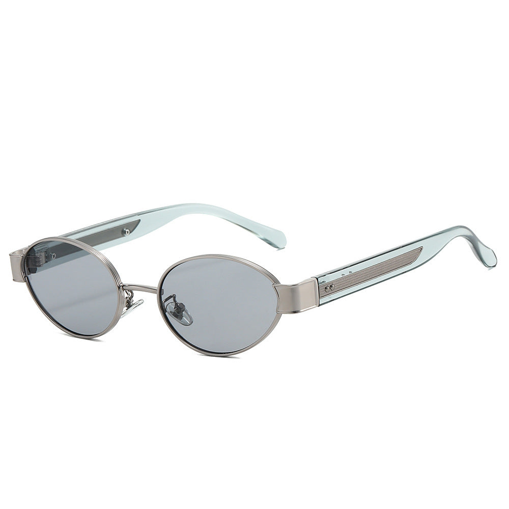 Damen Sonnenbrille im modernen, ovalen Rahmen mit harmonischem Farbspiel Karnz