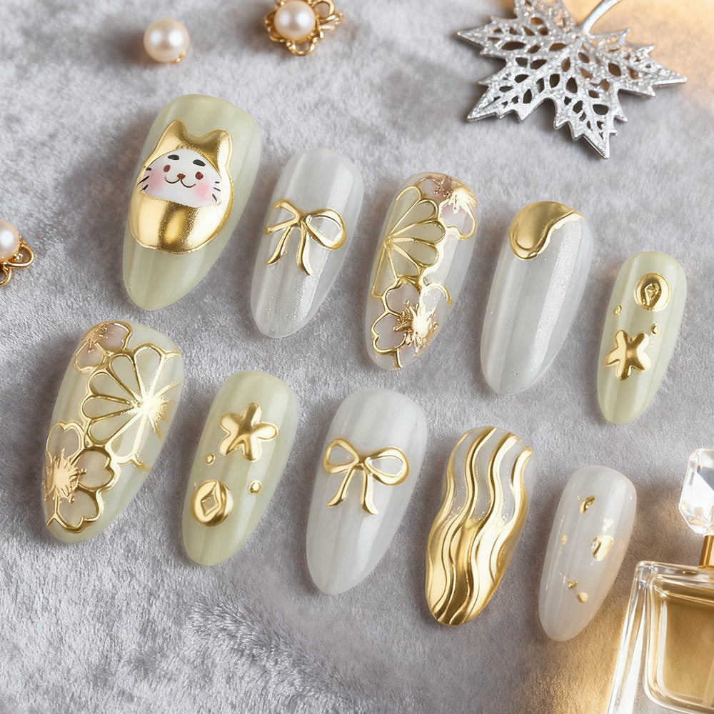 Künstlerisches 3D Press-On Nagelkunstset Karnz