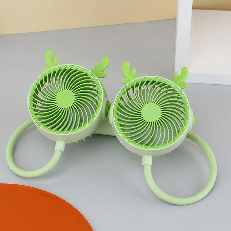 Unisex Tragbarer Doppelventilator Karnz