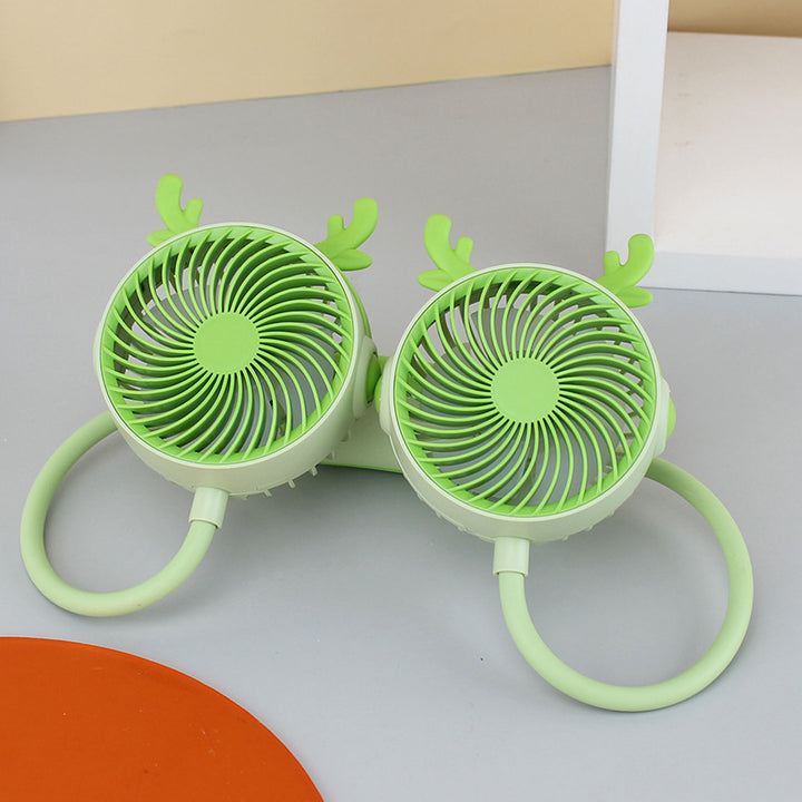 Unisex Tragbarer Doppelventilator Karnz