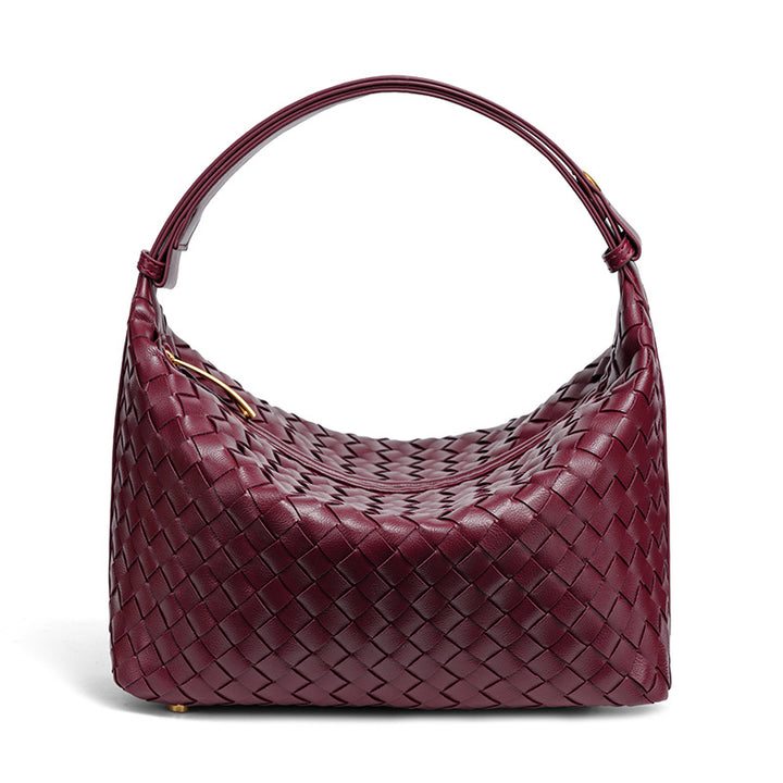 Geflochtene Vegane Leder Schultertasche Karnz