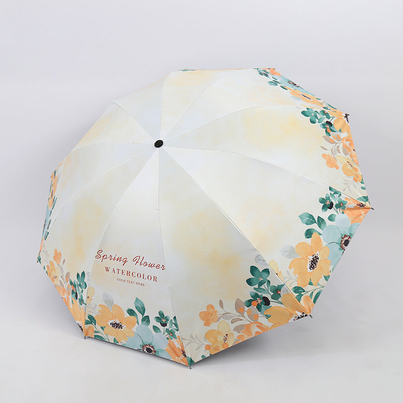 Damen Faltbarer Regenschirm mit floralem Design Karnz