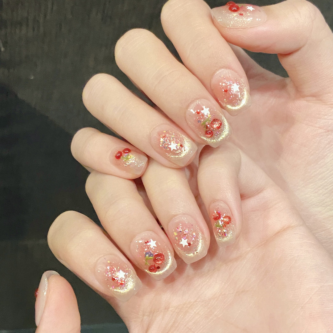 Dekoratives Glitter Press-On Nagelkunst Set